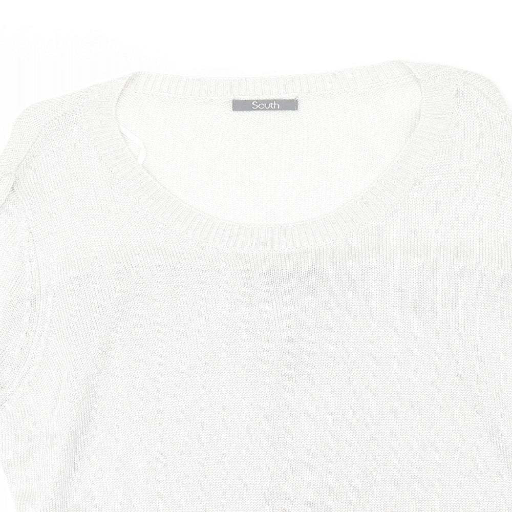 Womens UK Size 16 South Silver Pullover Jumper
