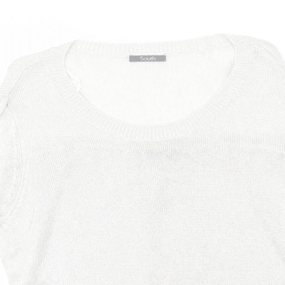 Womens UK Size 16 South Silver Pullover Jumper