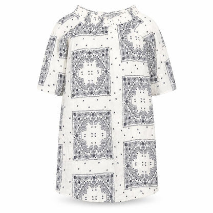 F&F Womens White Paisley Viscose Shift  Size 10  Off the Shoulder