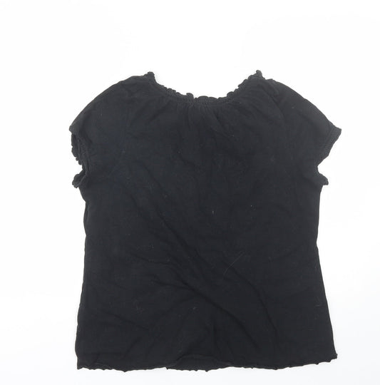 Originals Womens Black  Cotton Basic T-Shirt Size 14 Round Neck