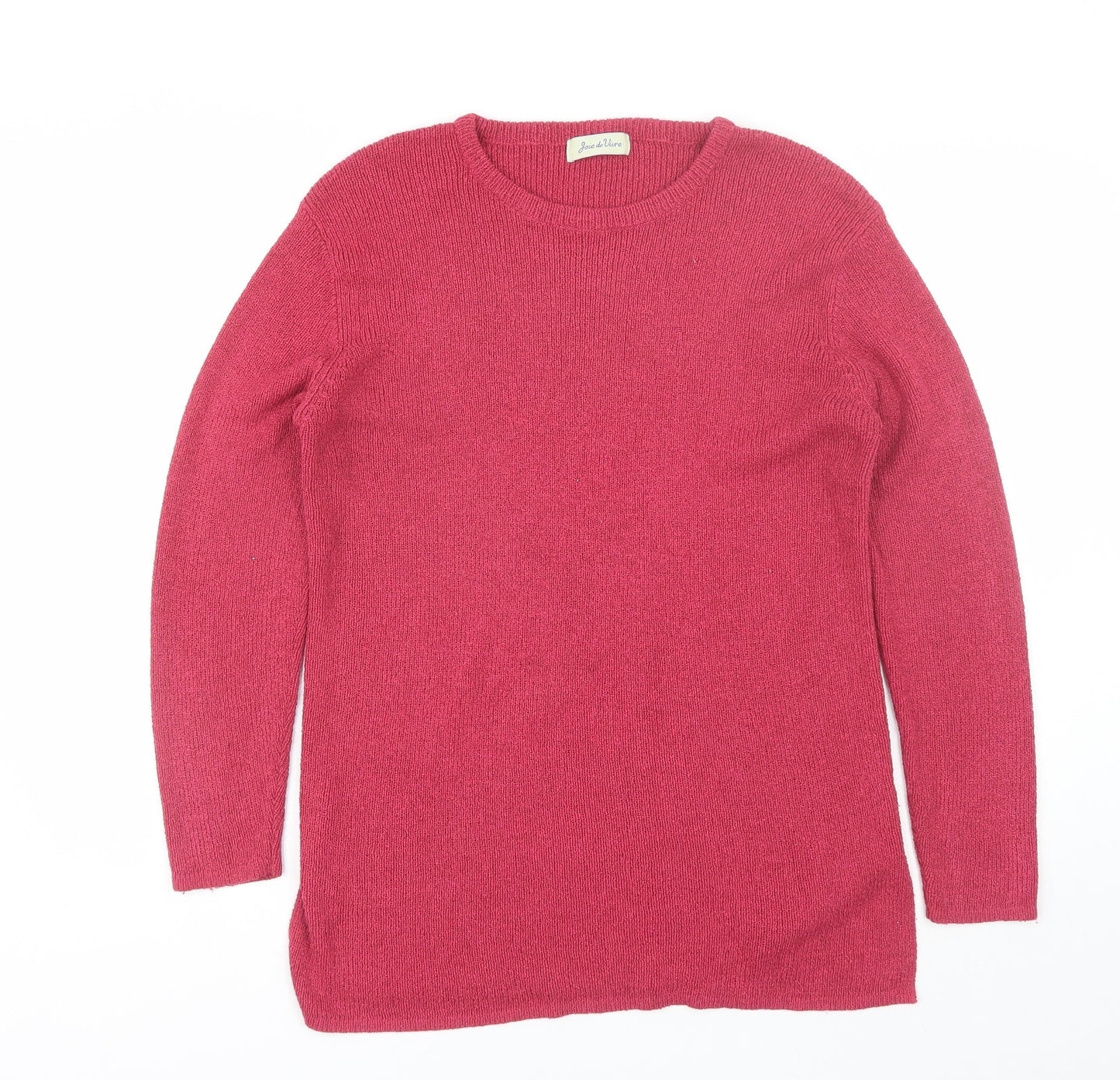 Womens UK Size L Joie de vivre Pink Pullover Jumper