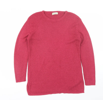 Womens UK Size L Joie de vivre Pink Pullover Jumper
