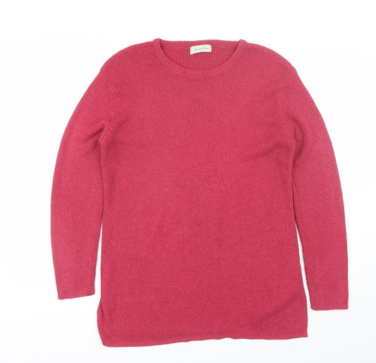 Womens UK Size L Joie de vivre Pink Pullover Jumper