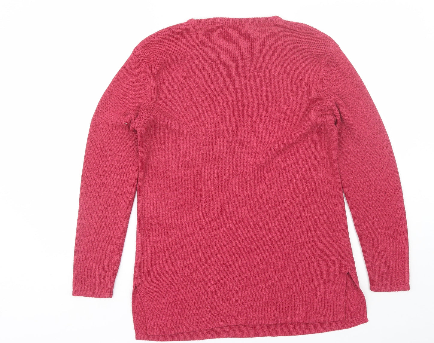 Womens UK Size L Joie de vivre Pink Pullover Jumper
