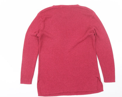 Womens UK Size L Joie de vivre Pink Pullover Jumper