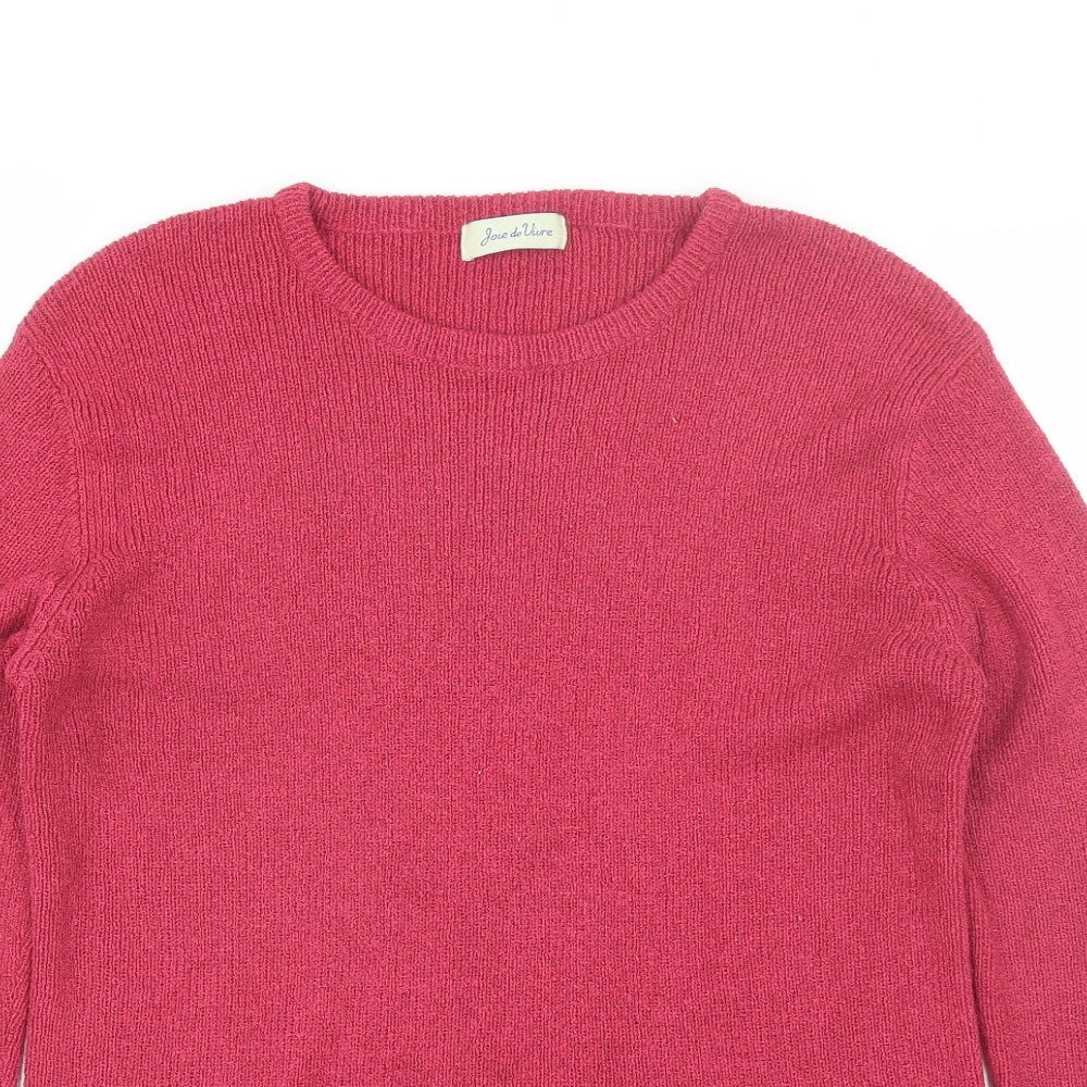 Womens UK Size L Joie de vivre Pink Pullover Jumper