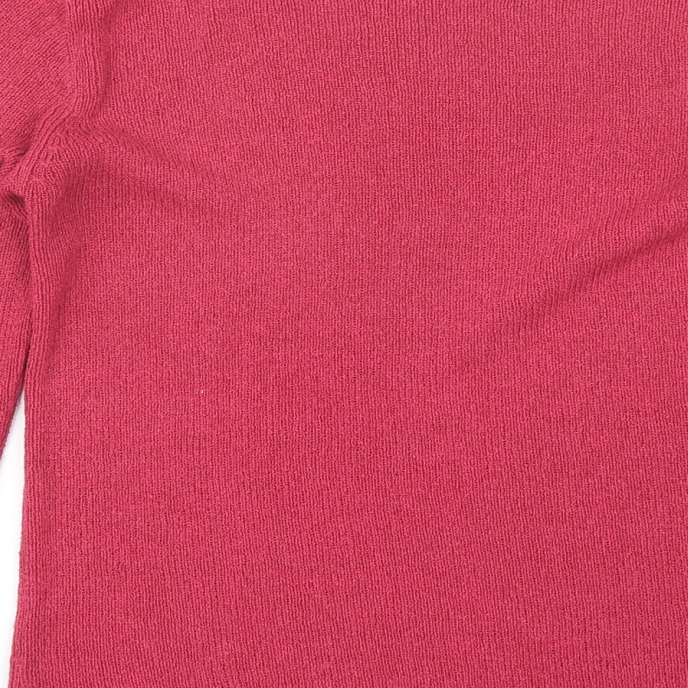 Womens UK Size L Joie de vivre Pink Pullover Jumper