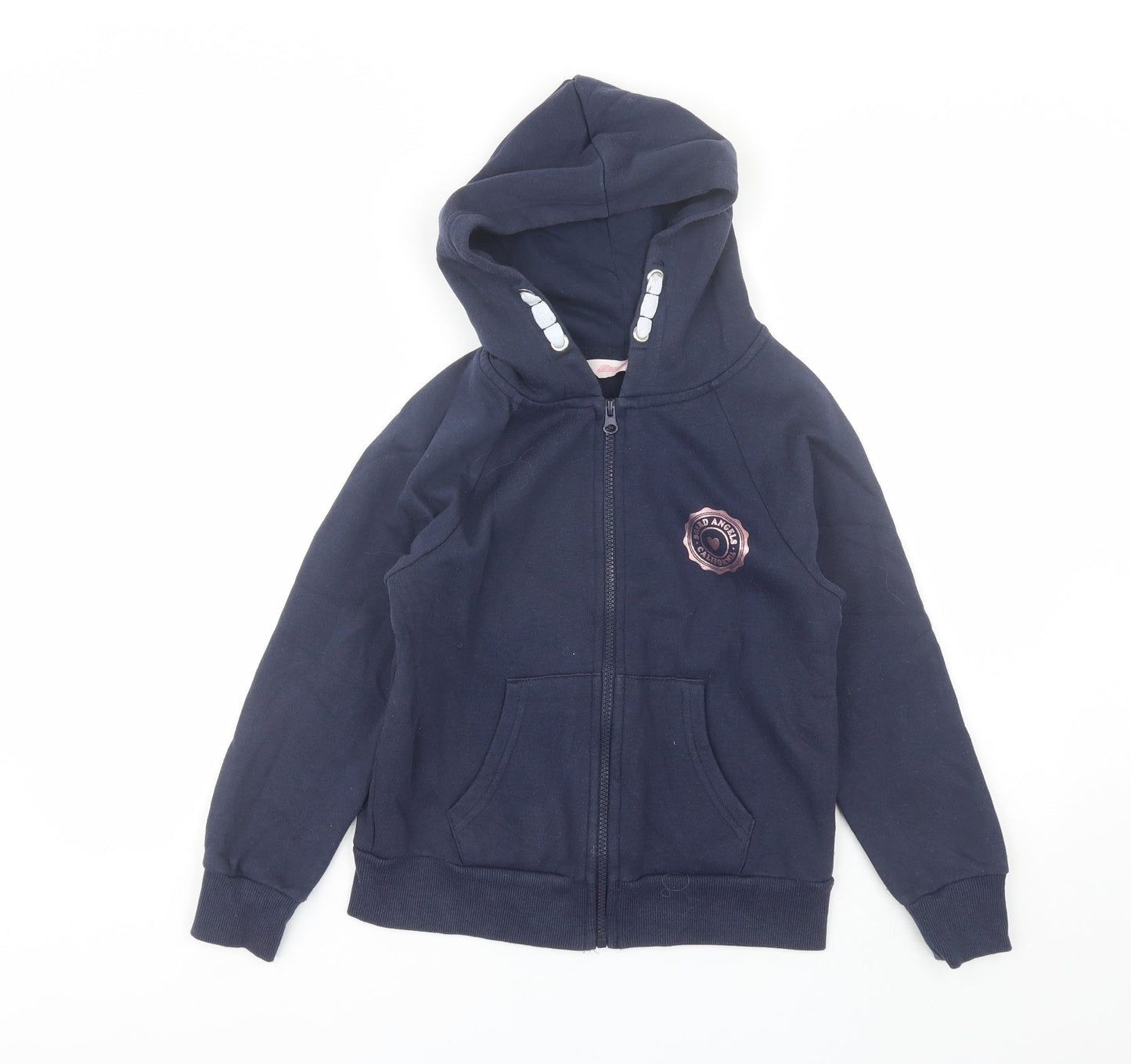 Board Angels Girls Blue  Cotton Full Zip Hoodie Size 9-10 Years