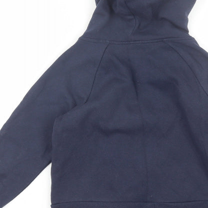 Board Angels Girls Blue  Cotton Full Zip Hoodie Size 9-10 Years
