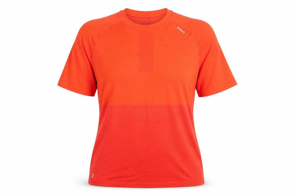 Womens UK Size M DECATHLON Orange Basic T-Shirt