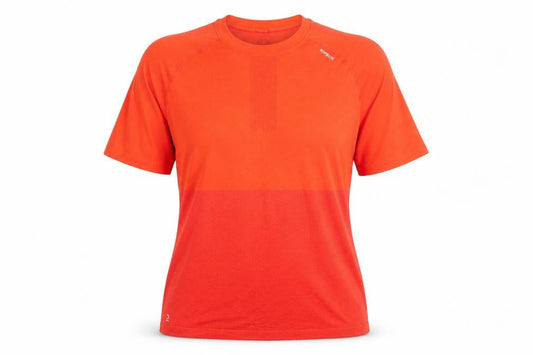 Womens UK Size M DECATHLON Orange Basic T-Shirt