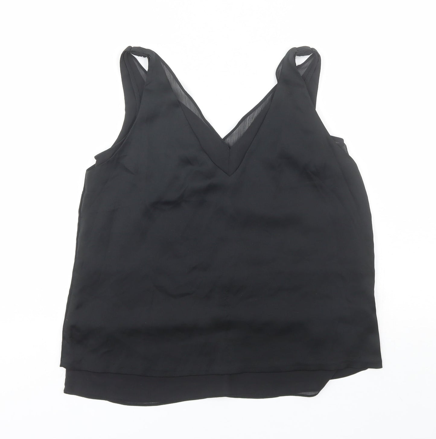 Womens UK Size 8 H&M Black Basic Blouse