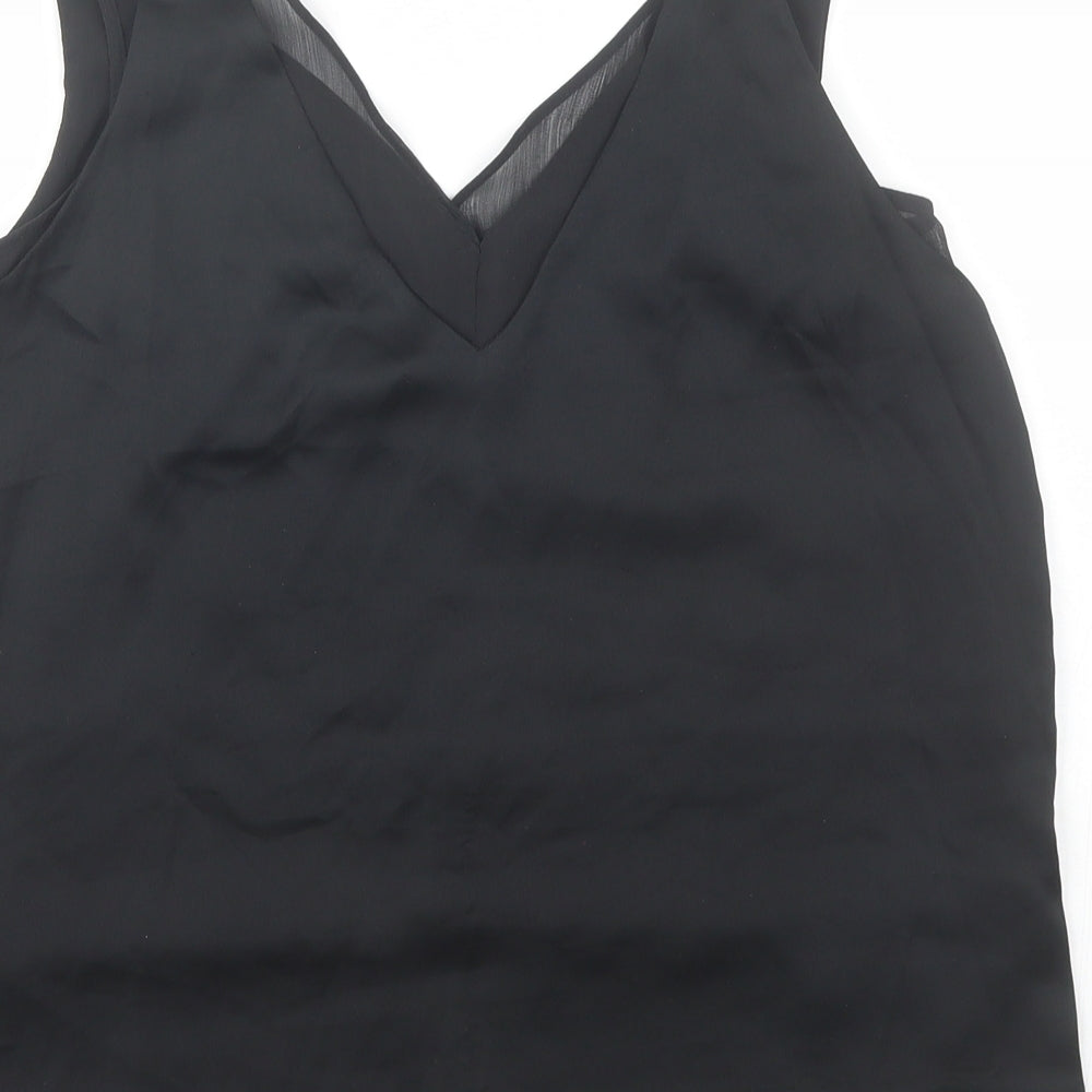 Womens UK Size 8 H&M Black Basic Blouse