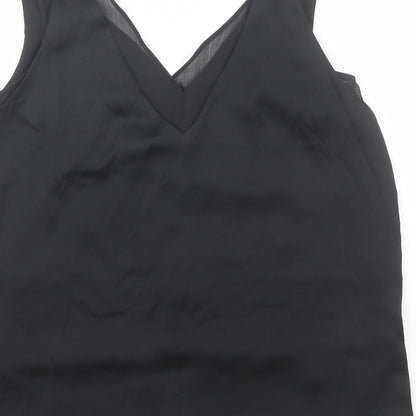 Womens UK Size 8 H&M Black Basic Blouse