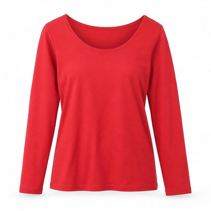 Womens UK Size S Isle Red Basic T-Shirt