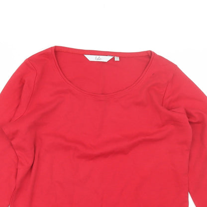 Womens UK Size S Isle Red Basic T-Shirt