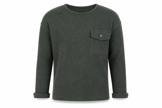 Zara Boys Green Round Neck  Polyester Pullover Jumper Size 13-14 Years