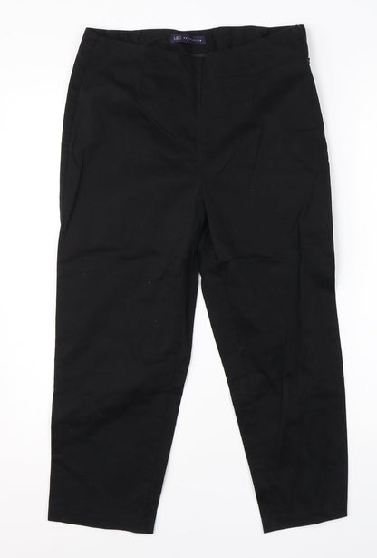 Womens UK Size 10 M&S Regular Fit Dress Pants Black Trousers