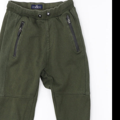 Boys Boys Green  Cotton Sweatpants Trousers Size 9 Months  Regular