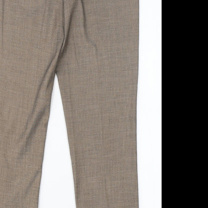 NEXT Womens Brown  Polyester Dress Pants Trousers Size 12 L26 in Regular