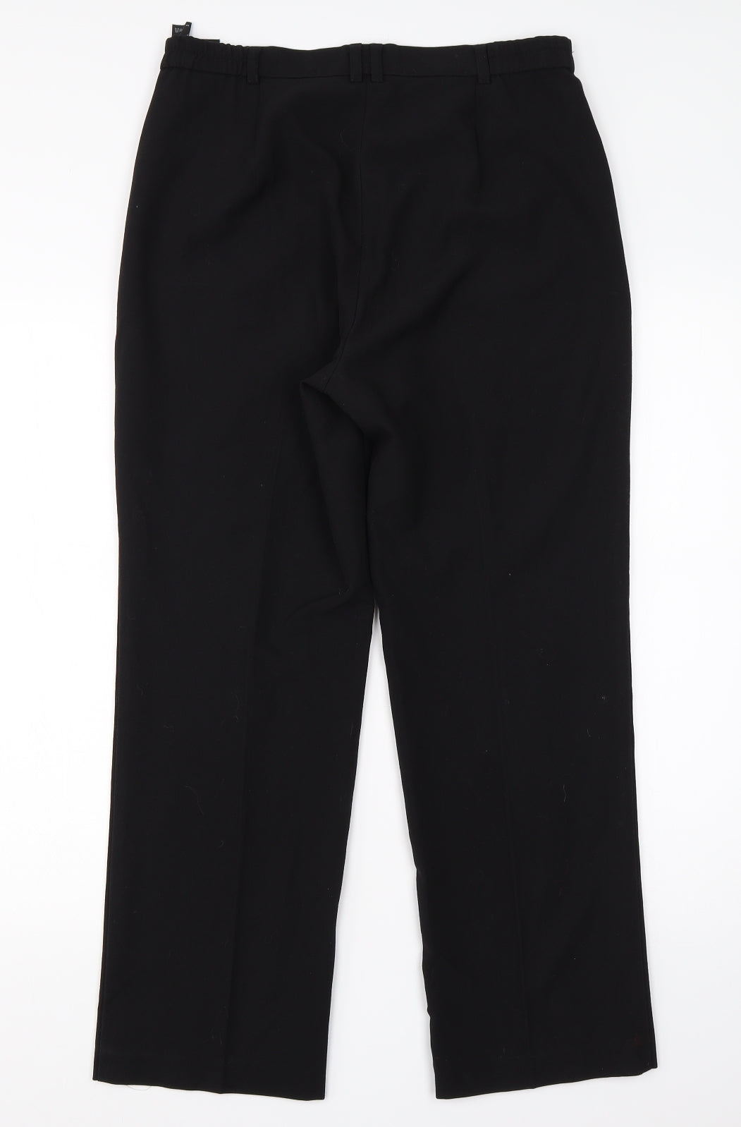 Womens UK Size 10 M&S Regular Fit Dress Pants Black Trousers