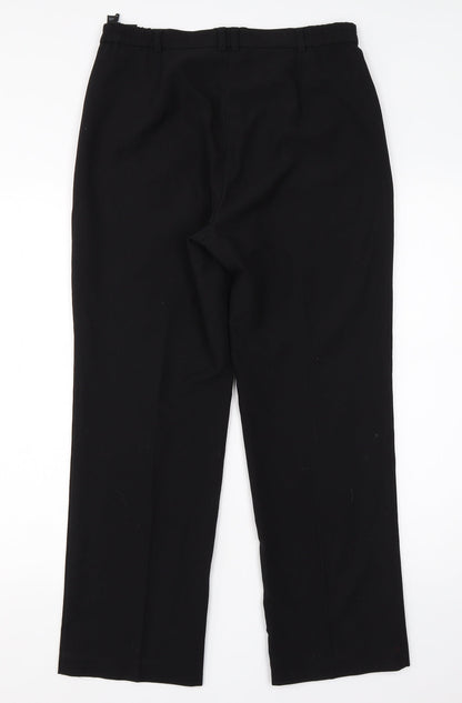 Womens UK Size 10 M&S Regular Fit Dress Pants Black Trousers