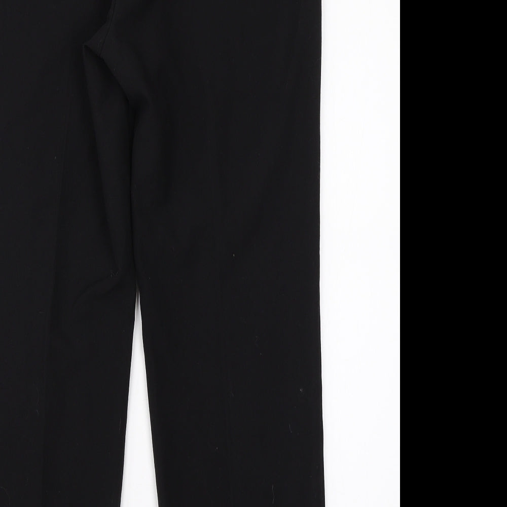 Womens UK Size 10 M&S Regular Fit Dress Pants Black Trousers
