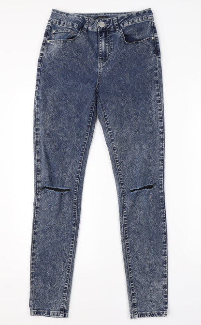 Kylie Girls Blue  Cotton Skinny Jeans Size 13 Years  Regular