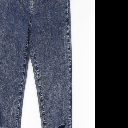 Kylie Girls Blue  Cotton Skinny Jeans Size 13 Years  Regular