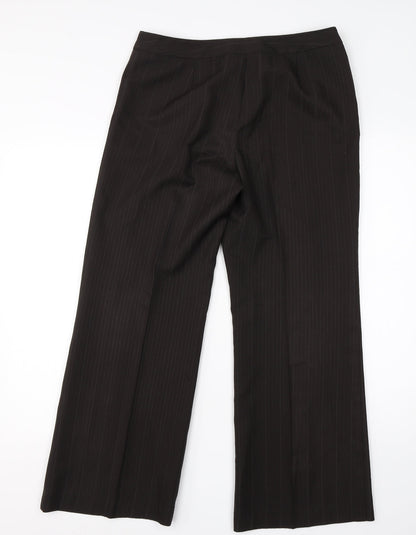Womens UK Size 10 Marks & Spencer Regular Fit Dress Pants Brown Trousers