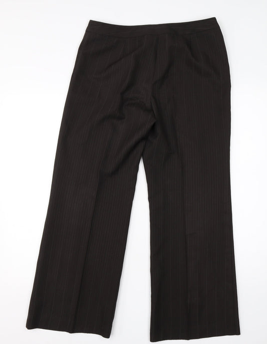Womens UK Size 10 Marks & Spencer Regular Fit Dress Pants Brown Trousers