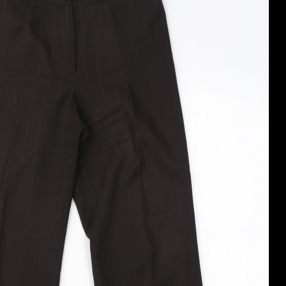 Womens UK Size 10 Marks & Spencer Regular Fit Dress Pants Brown Trousers