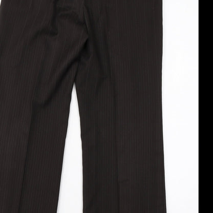 Womens UK Size 10 Marks & Spencer Regular Fit Dress Pants Brown Trousers