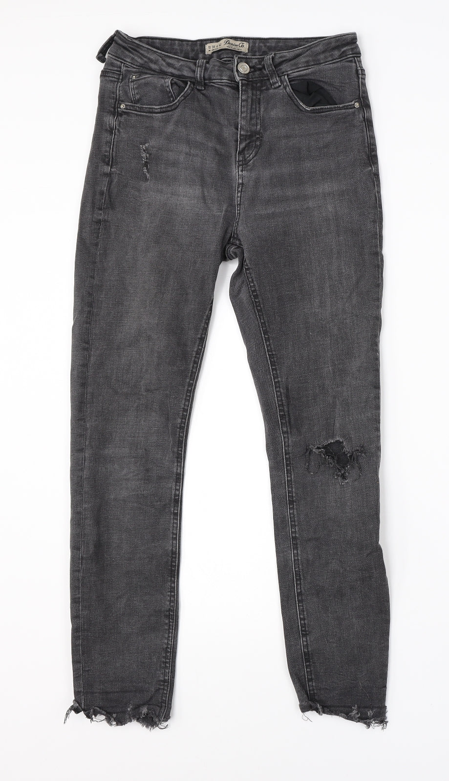 Denim Co Womens Black  Cotton Skinny Jeans Size 10 L24 in Regular