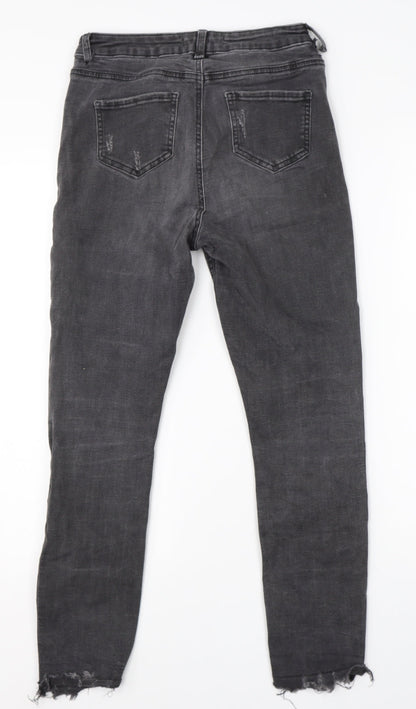 Denim Co Womens Black  Cotton Skinny Jeans Size 10 L24 in Regular