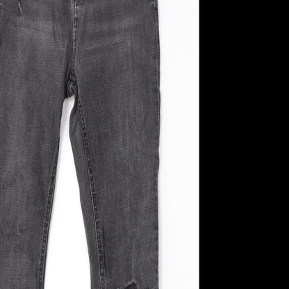 Denim Co Womens Black  Cotton Skinny Jeans Size 10 L24 in Regular