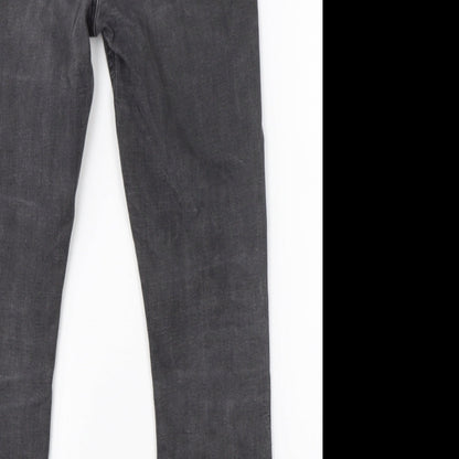 Denim Co Womens Black  Cotton Skinny Jeans Size 10 L24 in Regular