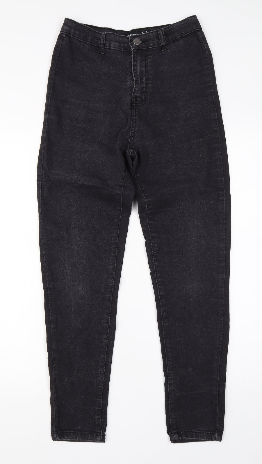 Pretty Little Thing Womens Black  Cotton Skinny Jeans Size 8 L26 in Regular