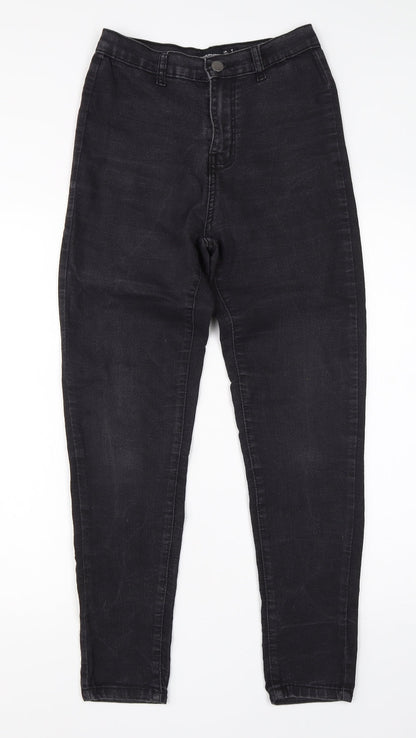 Pretty Little Thing Womens Black  Cotton Skinny Jeans Size 8 L26 in Regular
