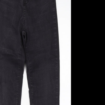 Pretty Little Thing Womens Black  Cotton Skinny Jeans Size 8 L26 in Regular