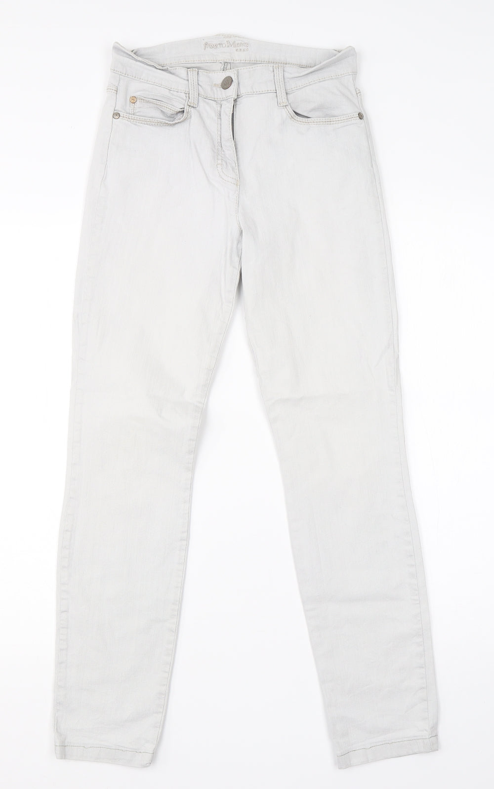 Free to Move Womens Grey  Cotton Straight Jeans Size 26 in L26 in Regular