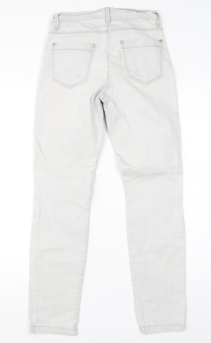 Free to Move Womens Grey  Cotton Straight Jeans Size 26 in L26 in Regular