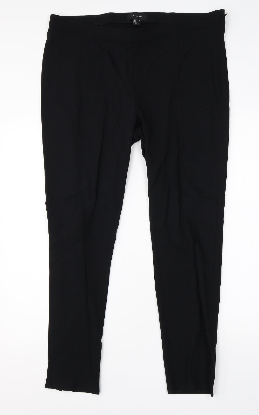 Womens UK Size 18 Atmosphere Regular Fit Dress Pants Black Trousers