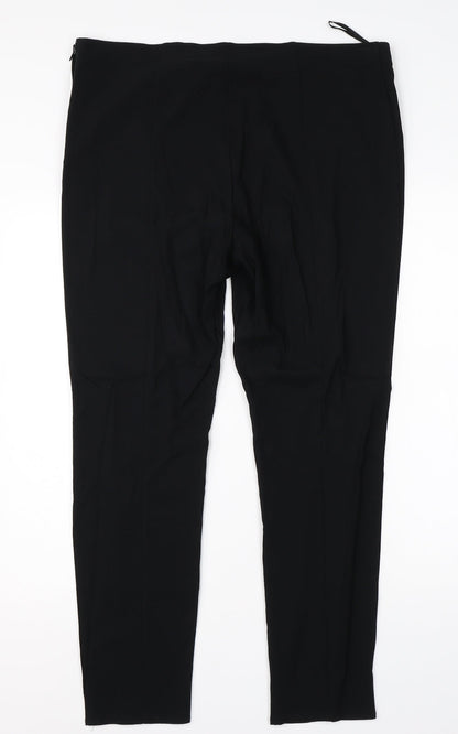 Womens UK Size 18 Atmosphere Regular Fit Dress Pants Black Trousers