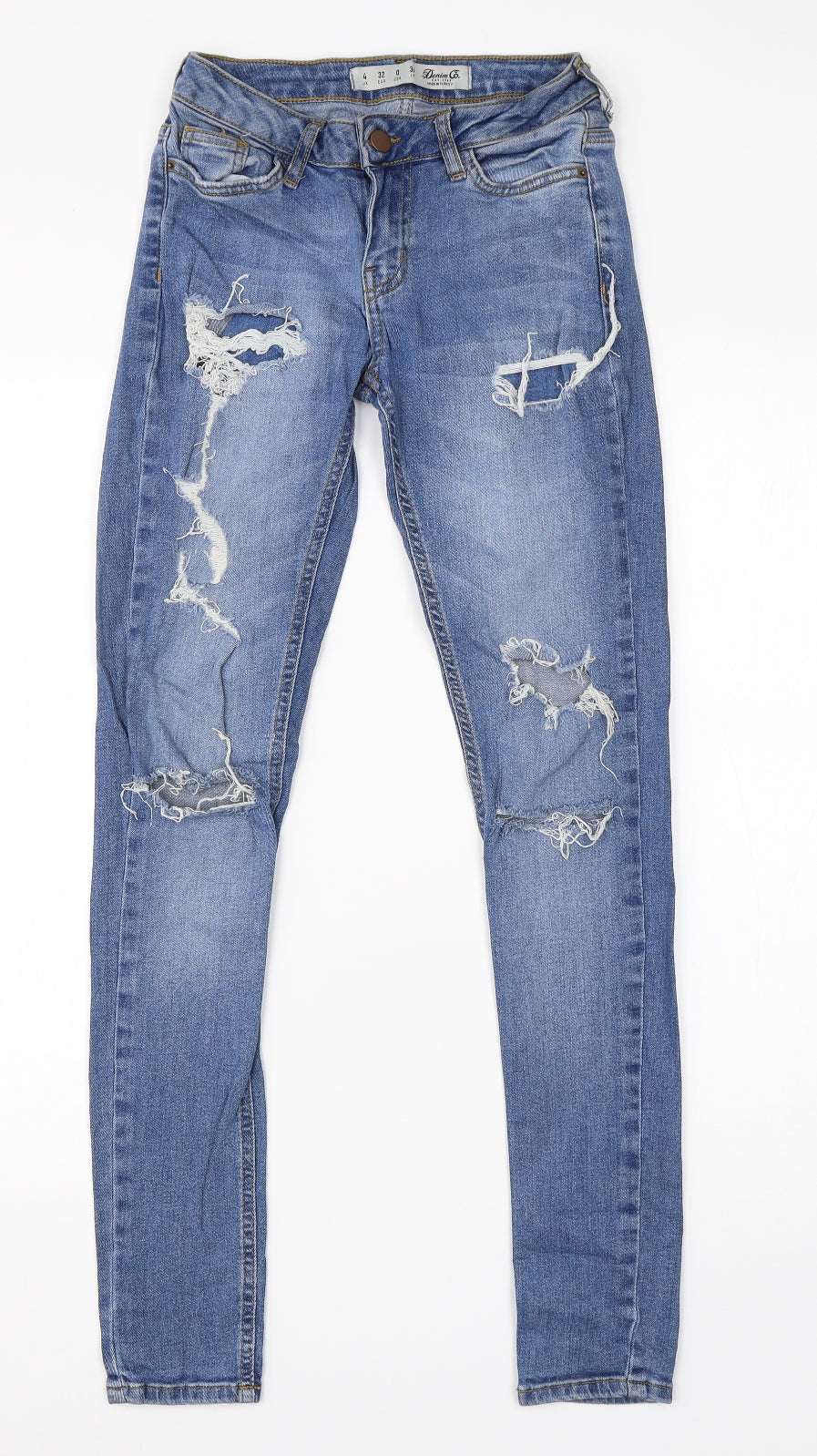 Denim Co Womens Blue  Cotton Skinny Jeans Size 4 L27 in Regular