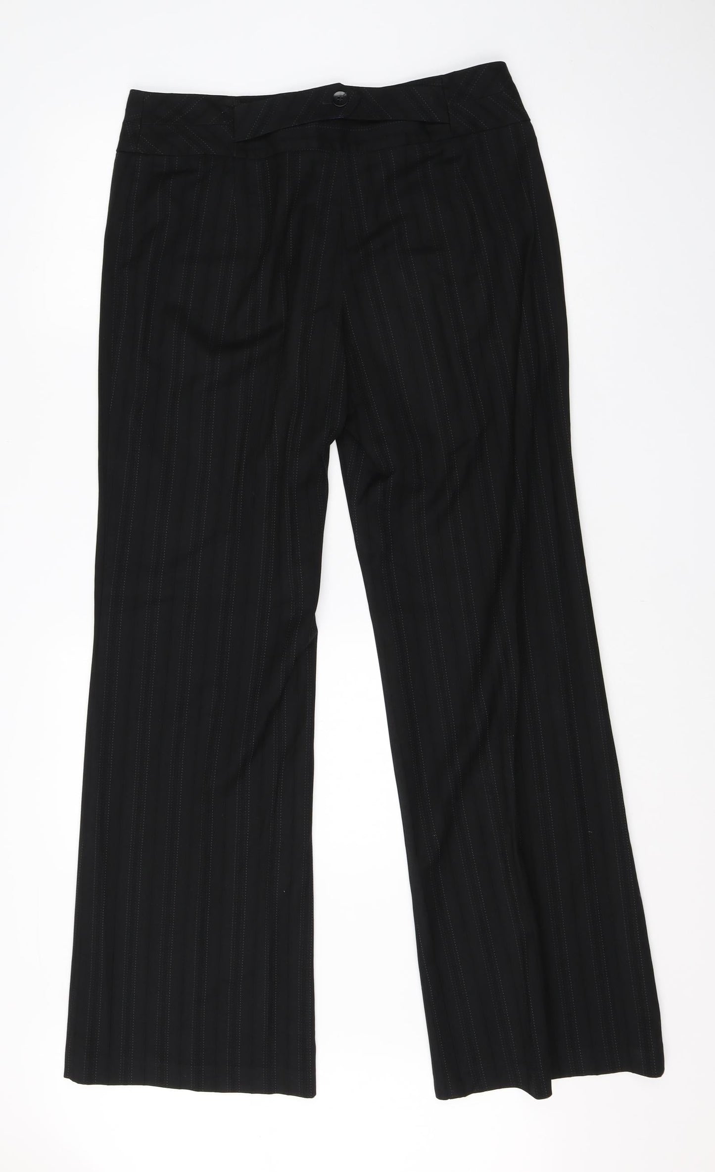 Womens UK Size 12 NEXT Regular Fit Dress Pants Black Trousers