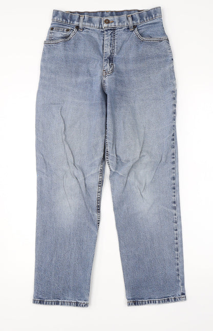 Womens UK Size 28 in Preworn Regular Fit Cropped Blue Jeans