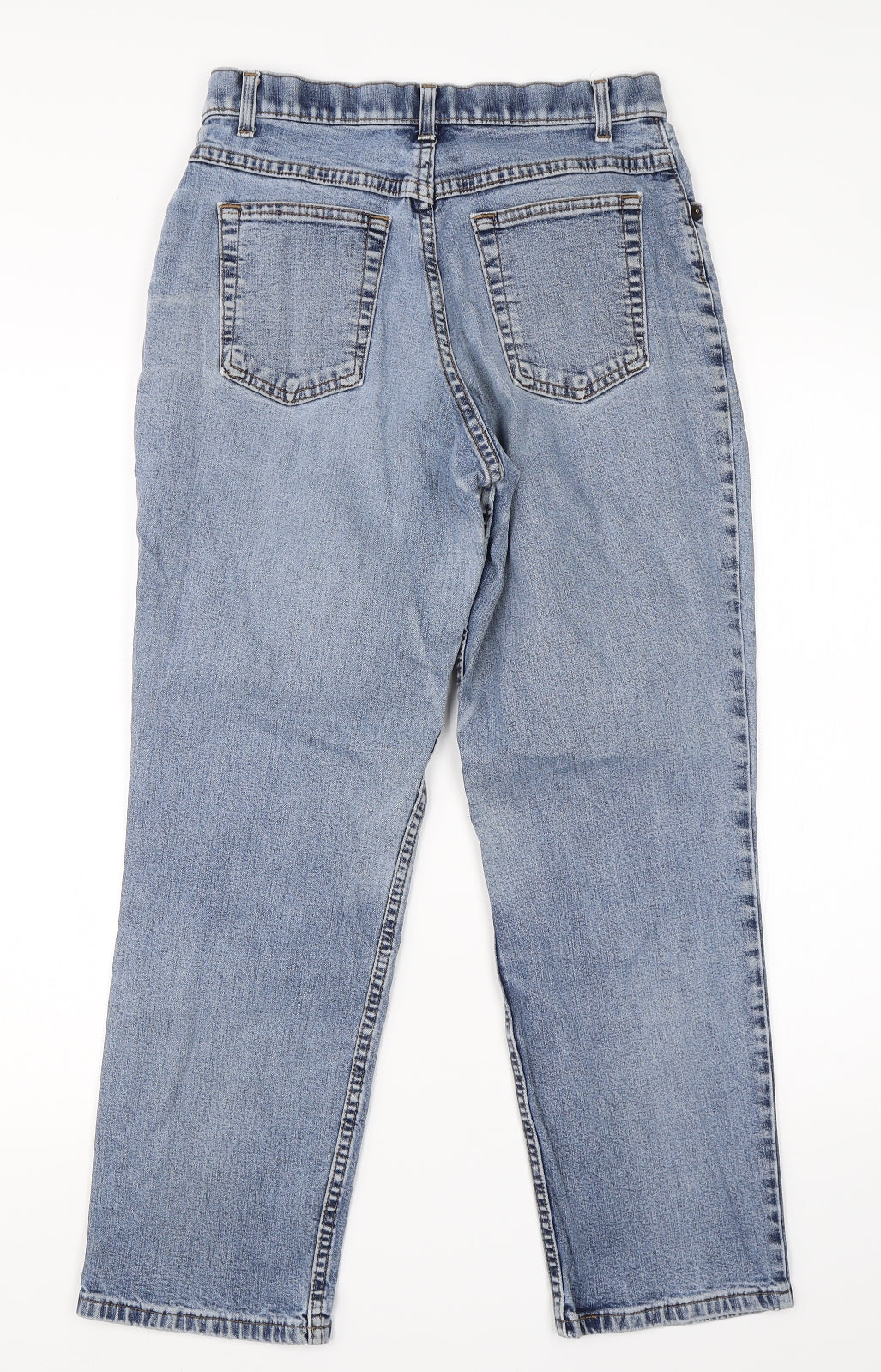 Womens UK Size 28 in Preworn Regular Fit Cropped Blue Jeans