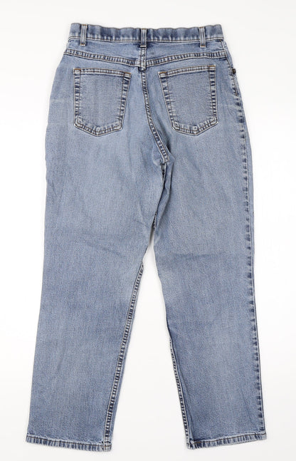 Womens UK Size 28 in Preworn Regular Fit Cropped Blue Jeans