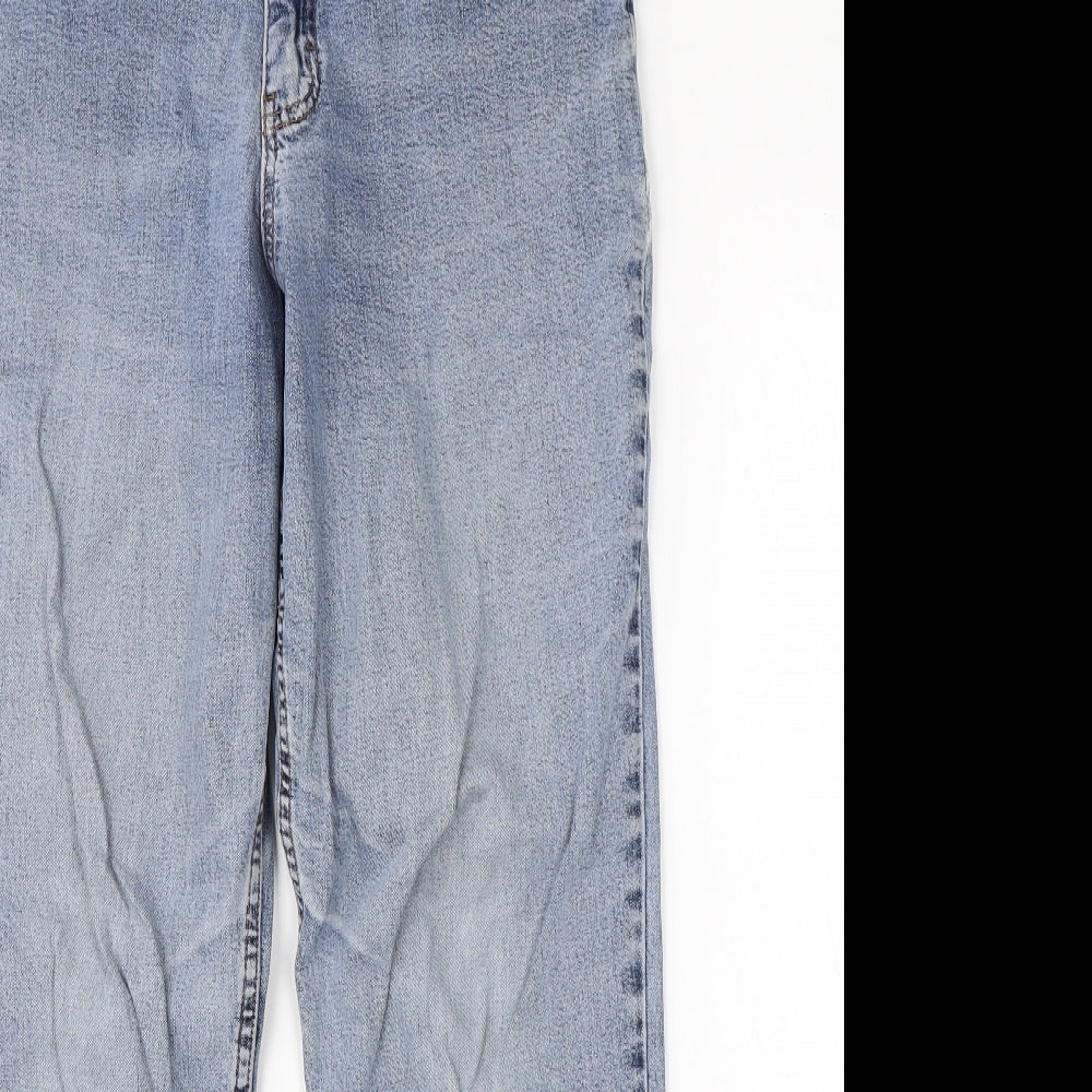 Womens UK Size 28 in Preworn Regular Fit Cropped Blue Jeans